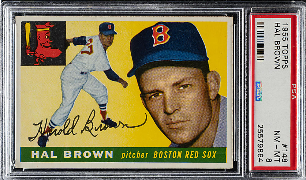 1955 Topps #148 Hal Brown PSA NM-MT 8