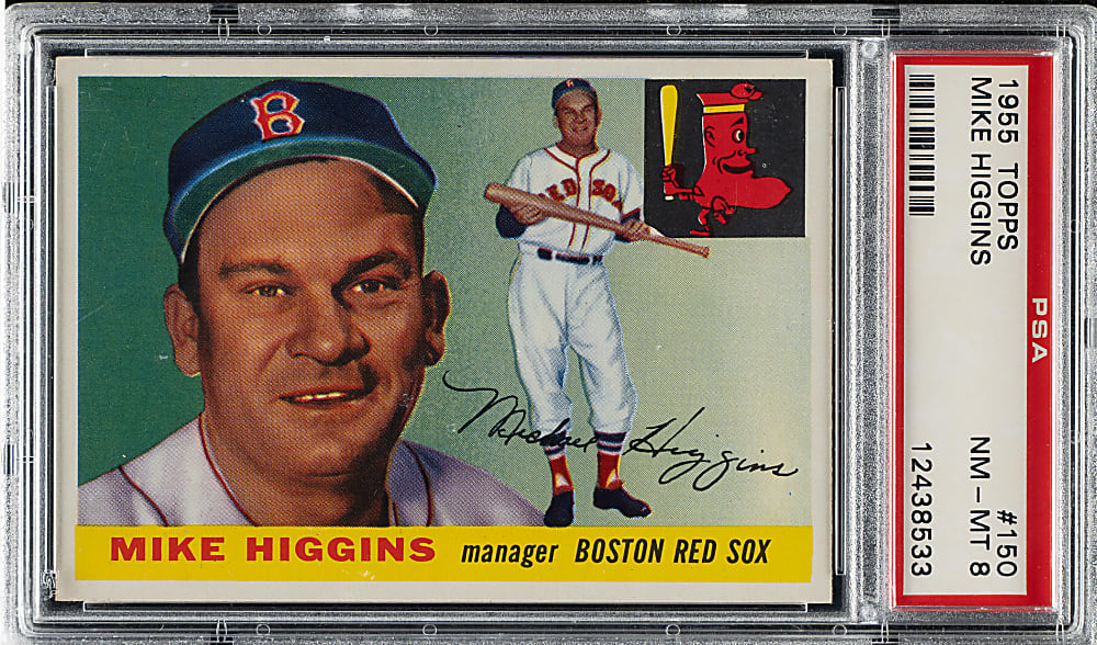 1955 Topps #150 Mike Higgins PSA NM-MT 8