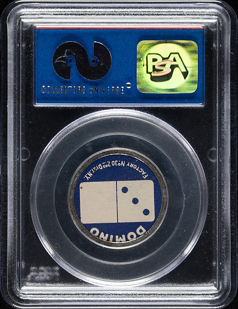 1909-1912 PX7 Sweet Caporal Domino Discs Ty Cobb (D on Cap) PSA EX-MT 6
