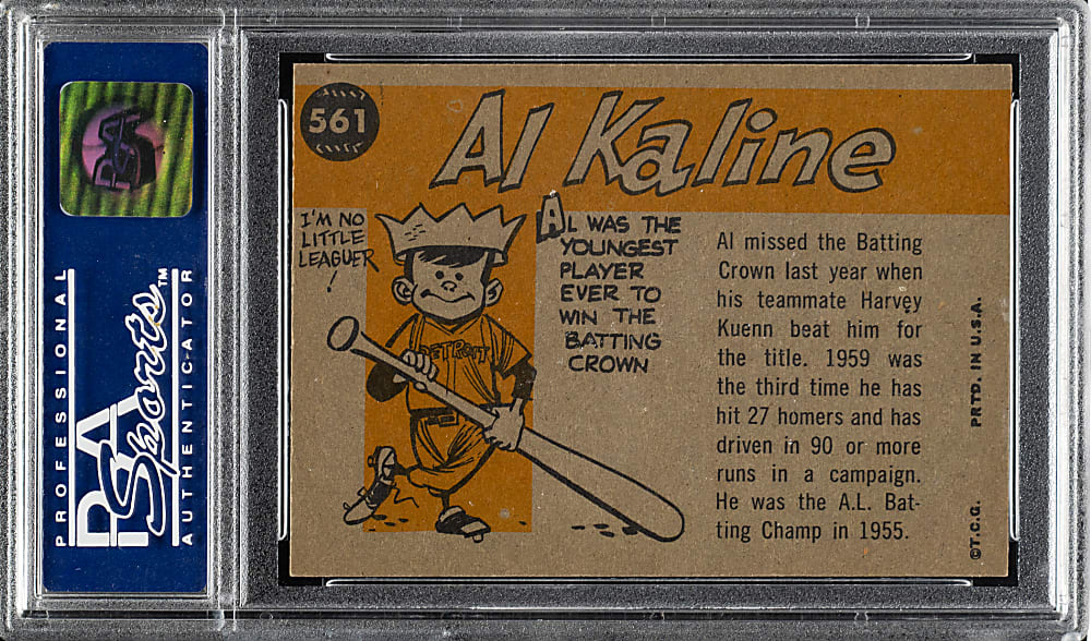 1960 Topps #561 Al Kaline All-Star PSA NM-MT 8