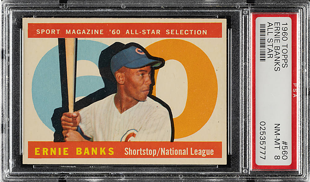 1960 Topps #560 Ernie Banks All-Star PSA NM-MT 8