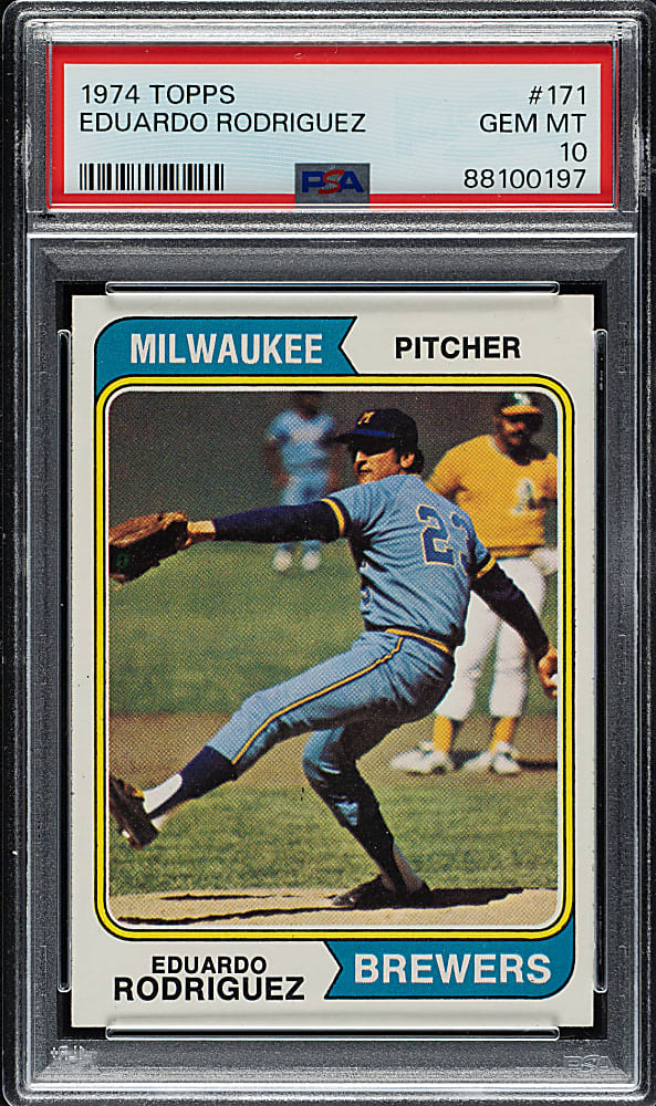 1974 Topps #171 Eduardo Rodriguez PSA GEM MINT 10