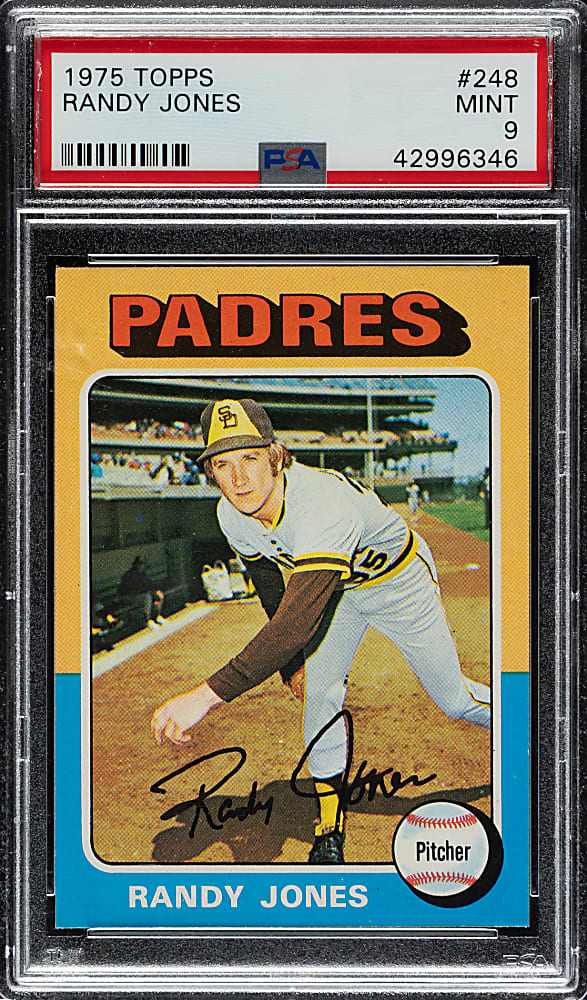 1975 Topps #248 Randy Jones PSA MINT 9