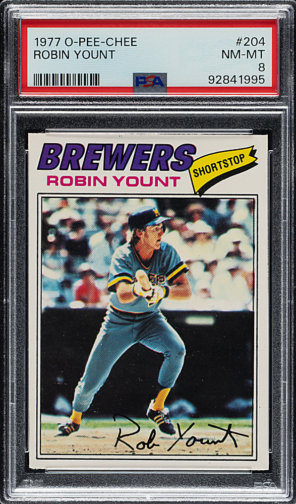 1977 O-Pee-Chee #204 Robin Yount PSA NM-MT 8