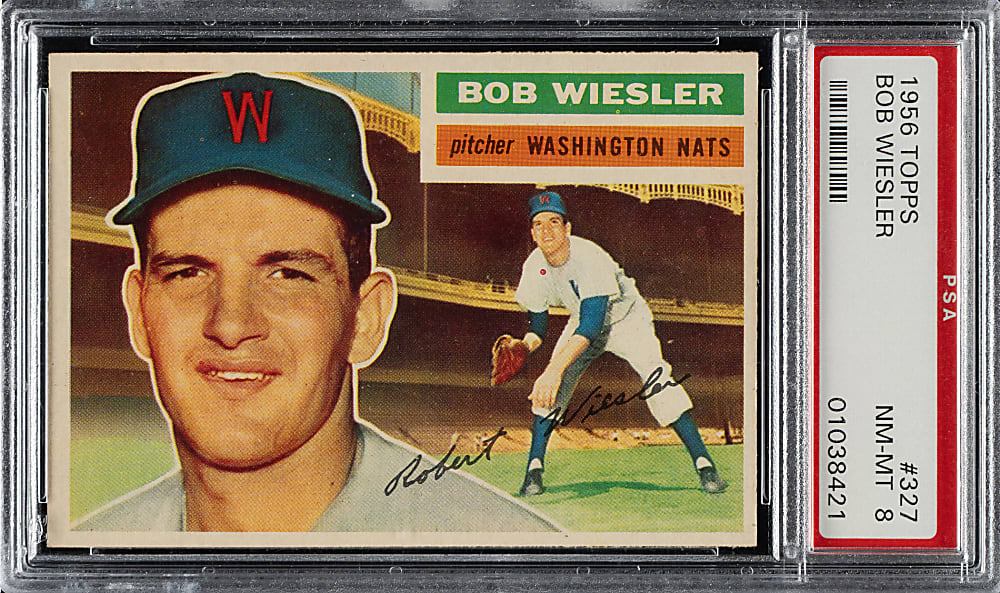 1956 Topps #327 Bob Wiesler PSA NM-MT 8