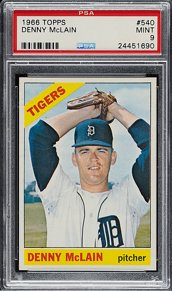 1966 Topps #540 Denny McLain PSA MINT 9