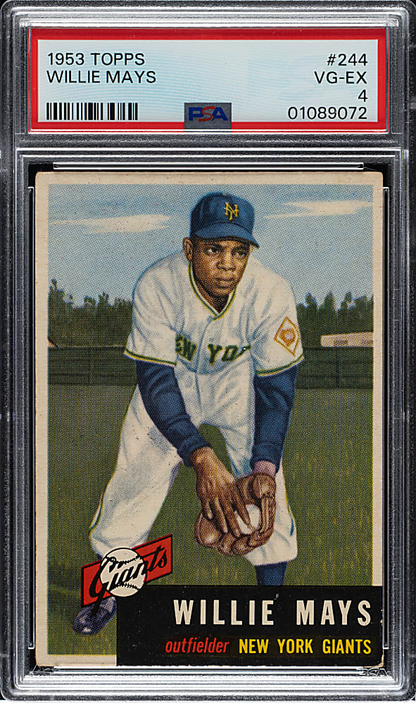 1953 Topps #244 Willie Mays PSA VG-EX 4