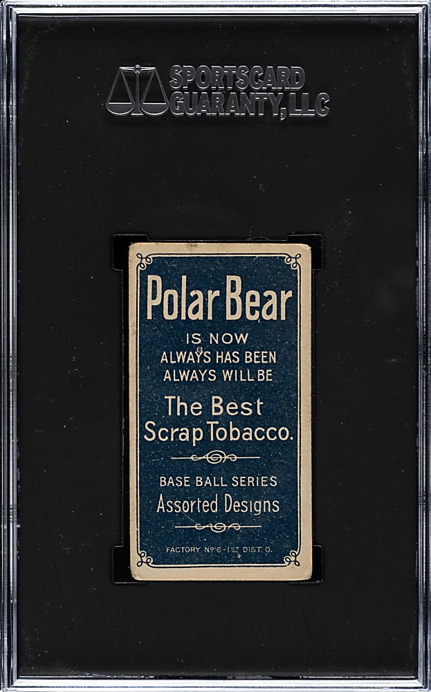 1909-1911 T206 White Border Ed Abbaticchio Blue Sleeves SGC GOOD 2 - Polar Bear Back