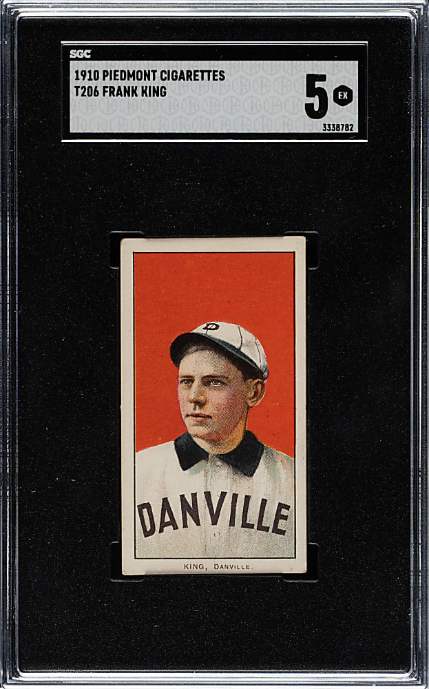 1909-1911 T206 White Border Frank King Southern Leaguer SGC EX 5
