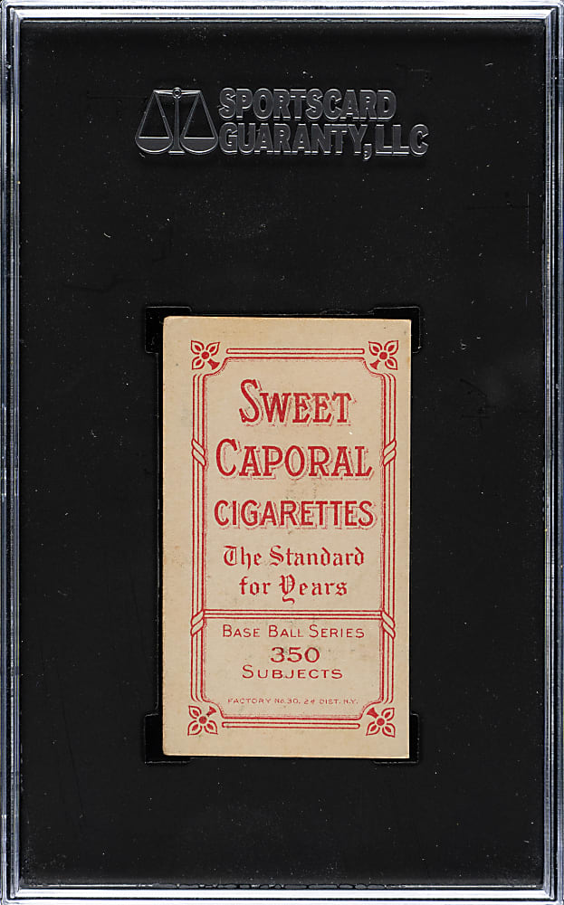 1909-1911 T206 White Border Sam Crawford with Bat SGC Authentic
