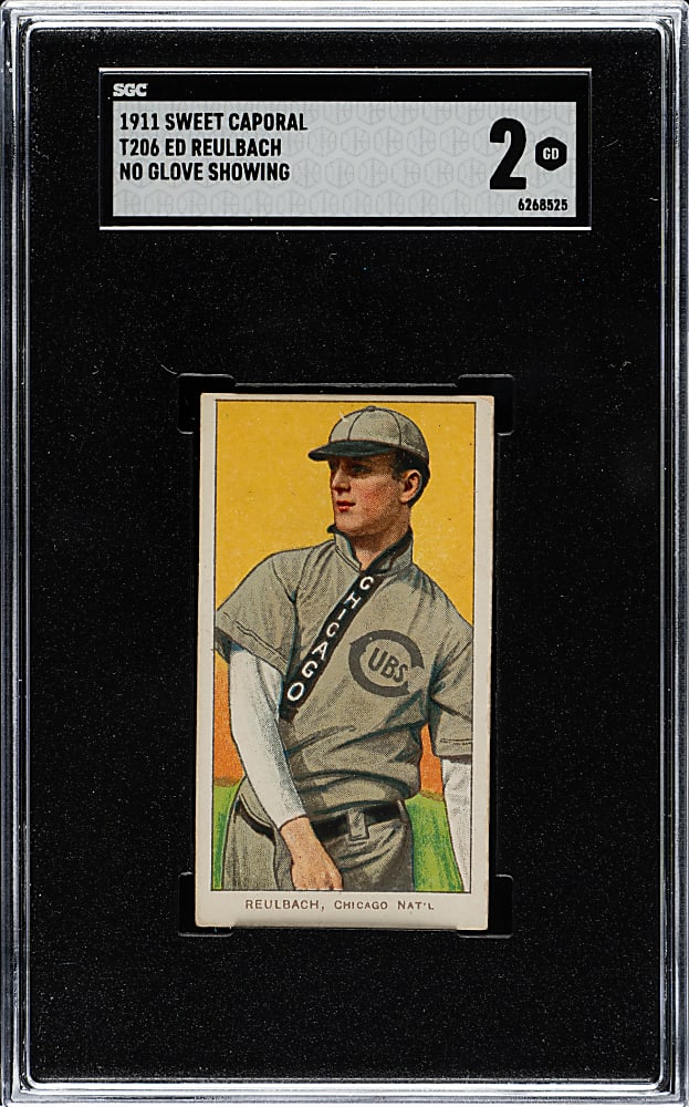 1909-1911 T206 White Border Ed Reulbach No Glove Showing SGC GOOD 2