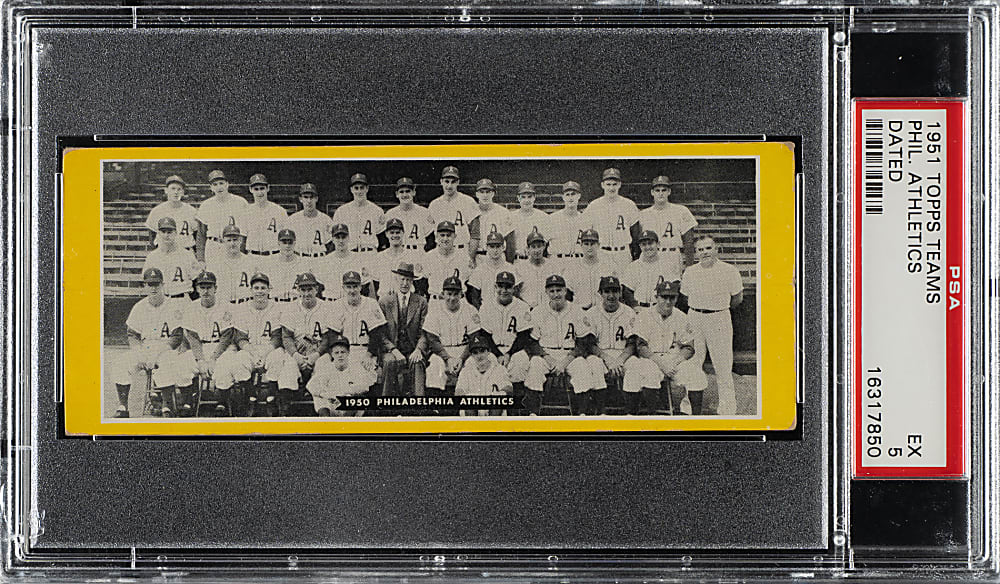 1951 Topps Teams Philadelphia Athletics Dated PSA EX 5