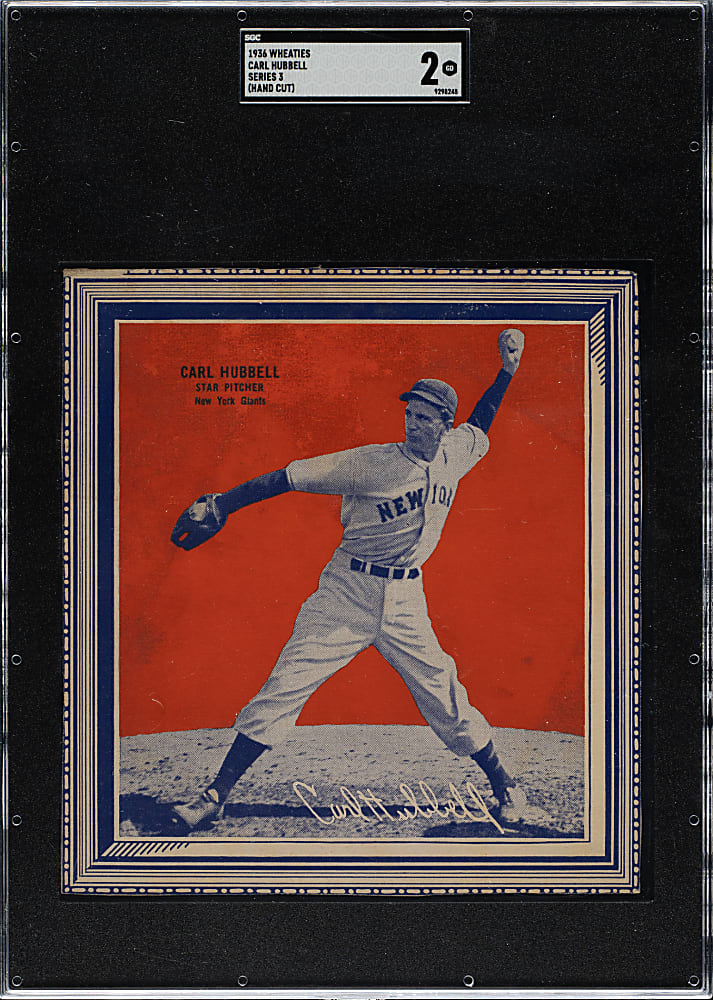 1936 Wheaties Series 3 Carl Hubbell SGC GOOD 2