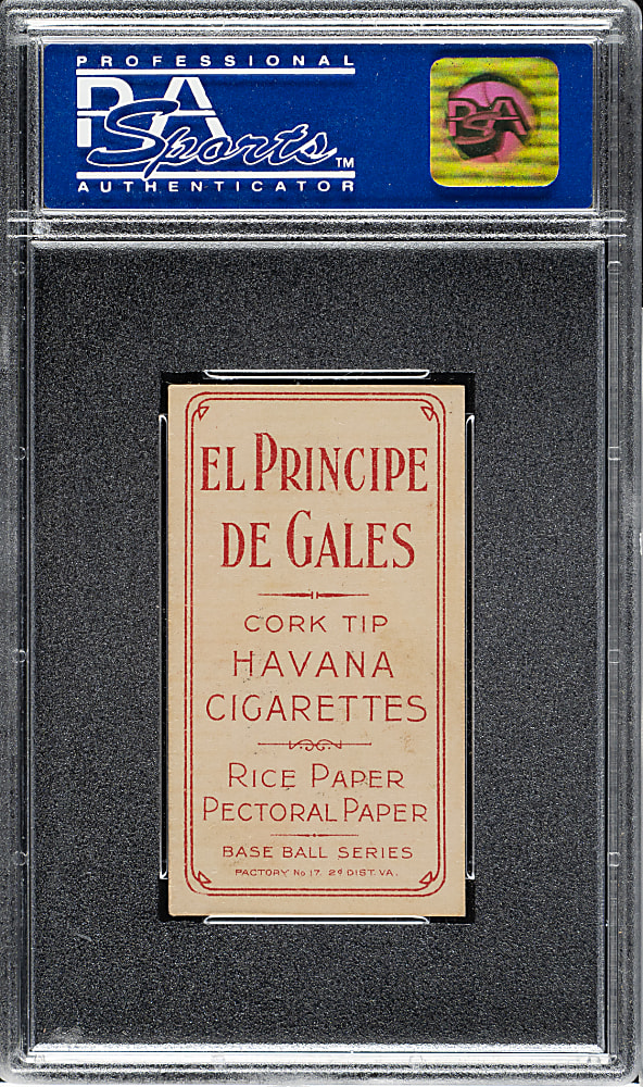 1909-1911 T206 White Border Dots Miller PSA EX 5 - El Principe de Gales Back
