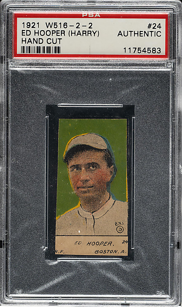 1921 W516-2-2 #24 Harry Hooper PSA Authentic