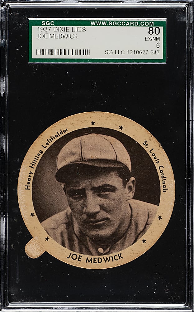 1937 Dixie Lids Joe Medwick SGC EX/NM 80
