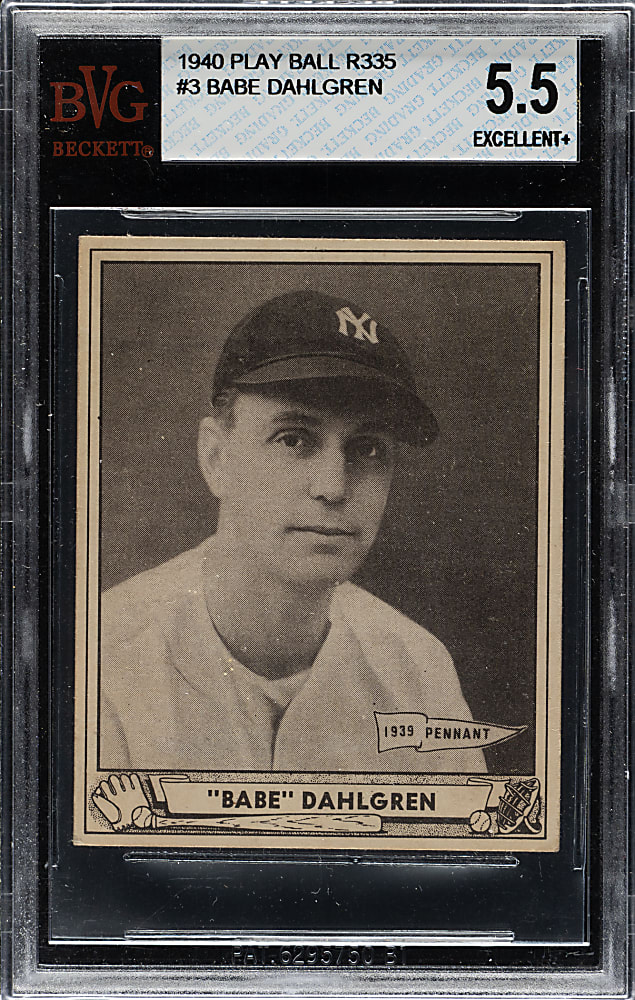1940 R335 Play Ball #3 Babe Dahlgren BVG EX+ 5.5