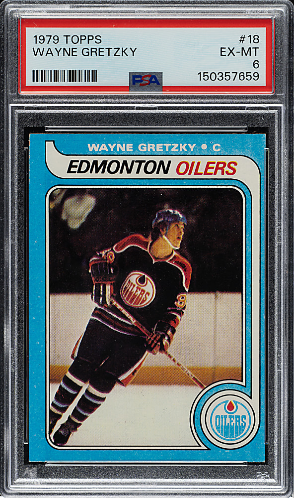 1979-1980 Topps Hockey #18 Wayne Gretzky Rookie PSA EX-MT 6