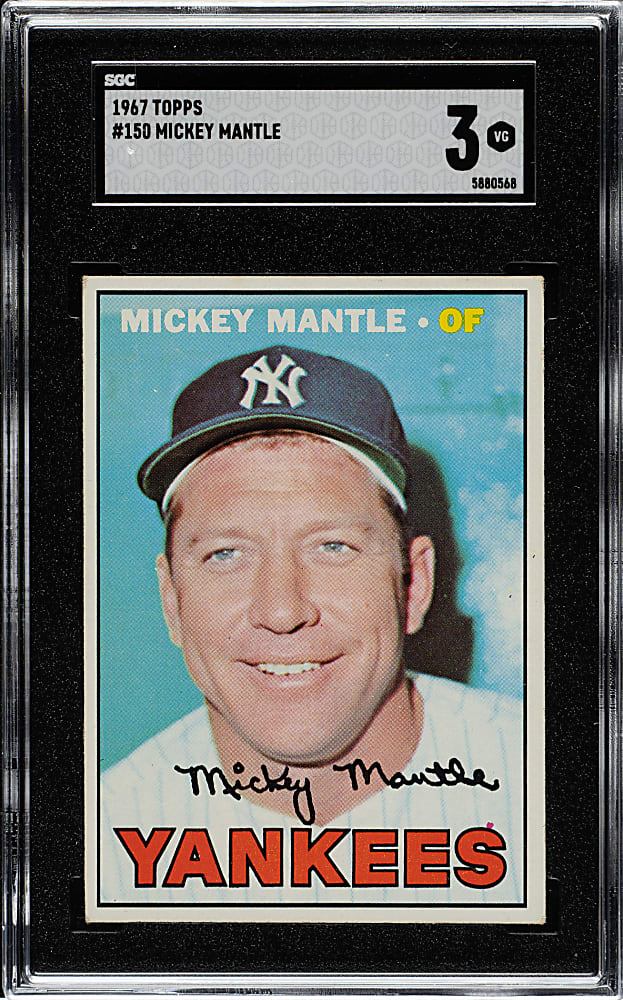 1967 Topps #150 Mickey Mantle SGC VG 3
