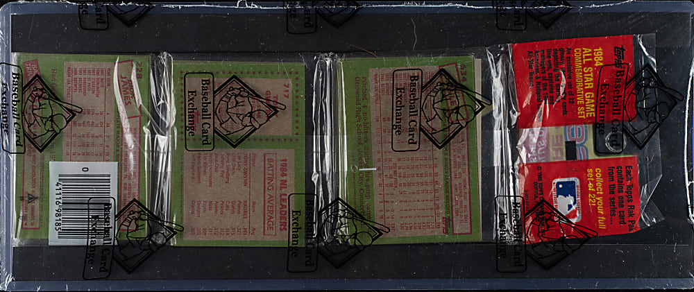 1985 Topps Unopened Rack Pack - Cal Ripken and Mark McGwire Rookie on Top and Tony Gwynn All-Star on Back - BBCE