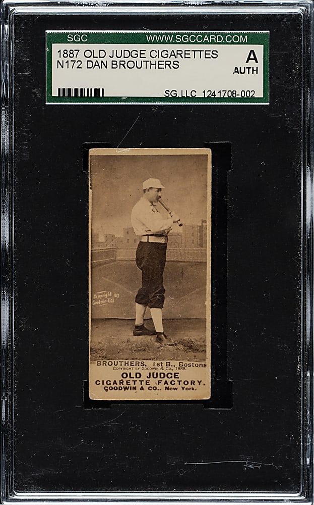 1889 N172 Old Judge Dan Brouthers SGC Authentic