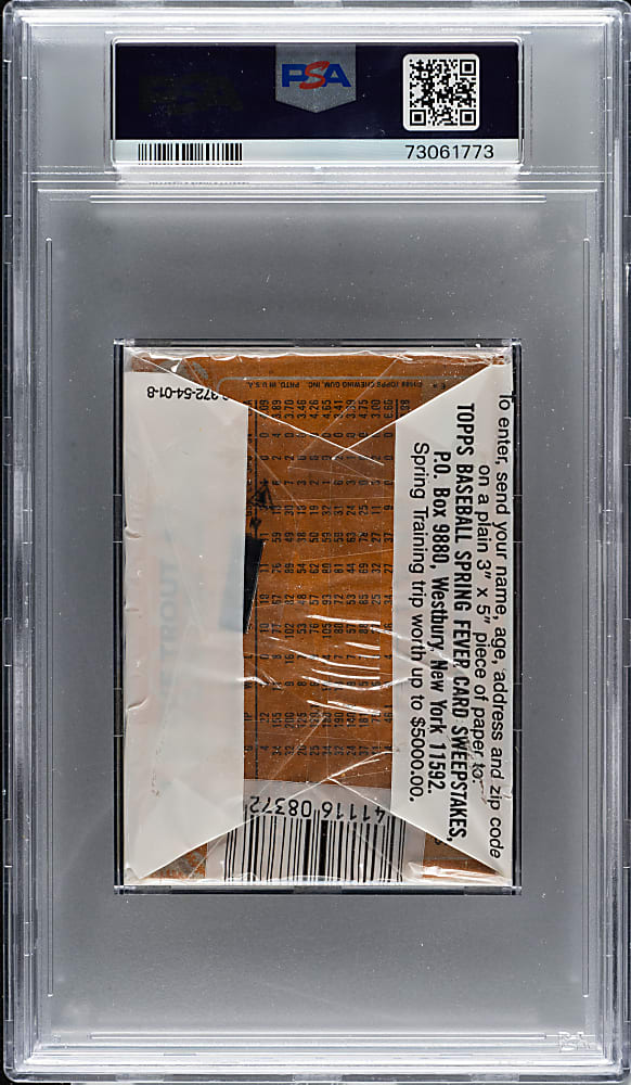 1988 Topps Unopened Cello Pack PSA MINT 9 - Tom Glavine Rookie on Top