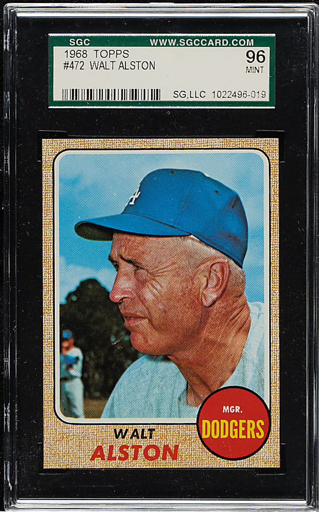 1968 Topps #472 Walt Alston SGC MINT 96