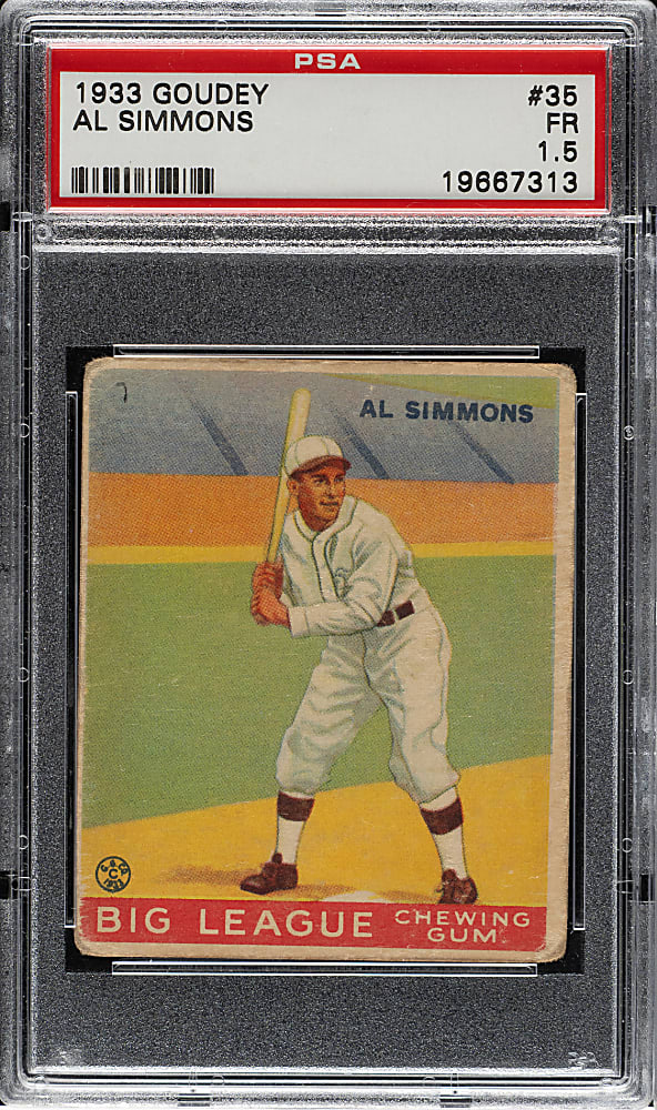 1933 R319 Goudey #35 Al Simmons PSA FAIR 1.5