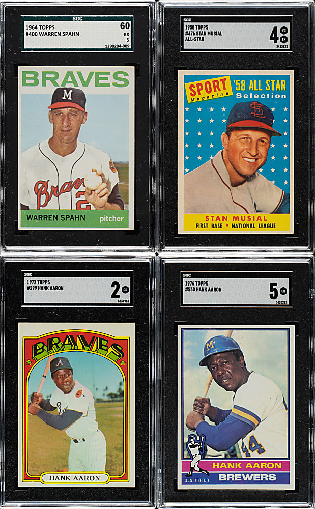 1953 to 2018 Topps PSA- and SGC-Graded Collection (18) Including Stan Musial, Hank Aaron, and Sandy Koufax