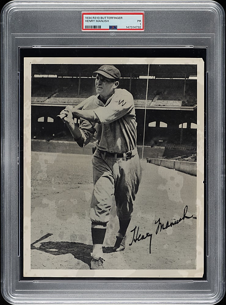 1934 R310 Butterfinger Premium Heinie Manush PSA POOR 1
