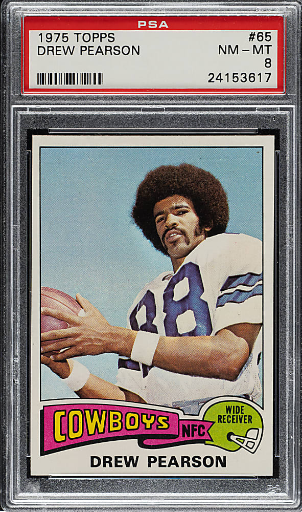 1975 Topps Football #65 Drew Pearson Rookie PSA NM-MT 8