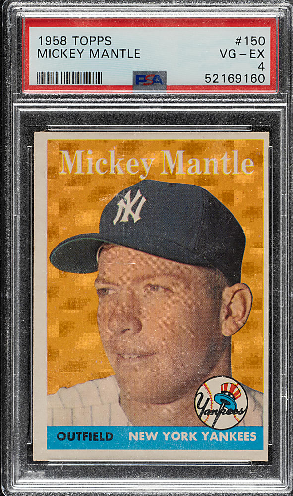 1958 Topps #150 Mickey Mantle PSA VG-EX 4