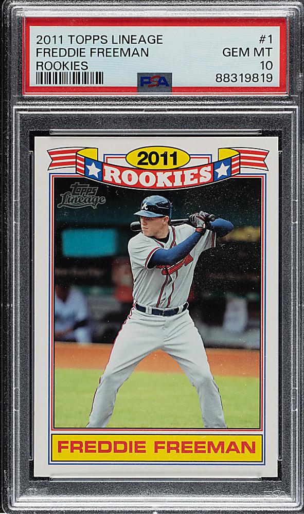2011 Topps Lineage Rookies #1 Freddie Freeman PSA GEM MINT 10
