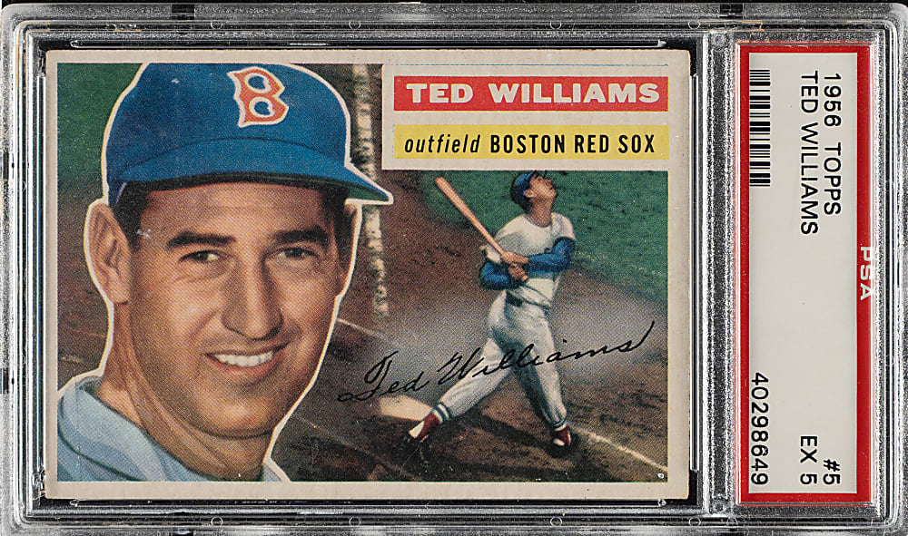 1956 Topps #5 Ted Williams Gray Back PSA EX 5