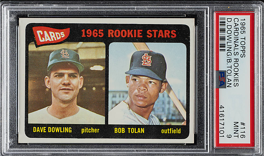 1965 Topps #116 Dave Dowling/Bob Tolan PSA MINT 9