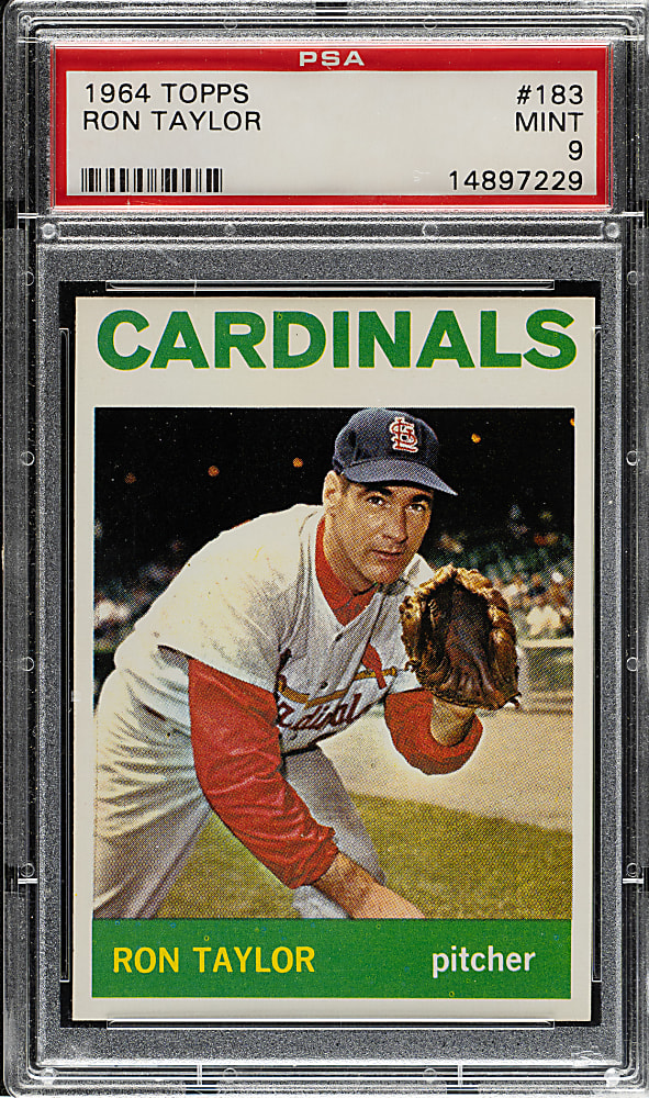 1964 Topps #183 Ron Taylor PSA MINT 9