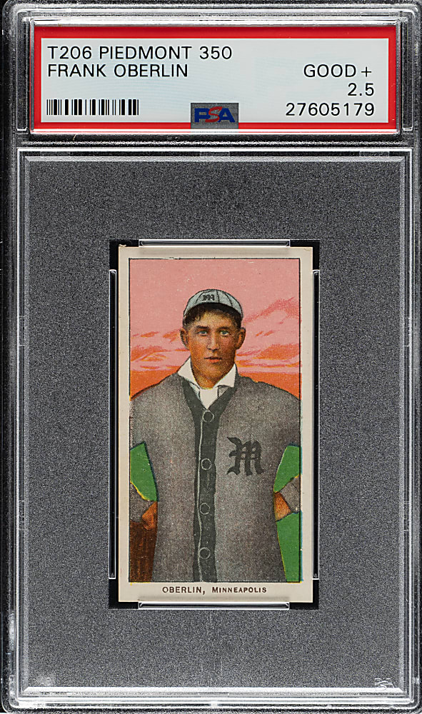 1909-1911 T206 White Border Frank Oberlin PSA GOOD+ 2.5