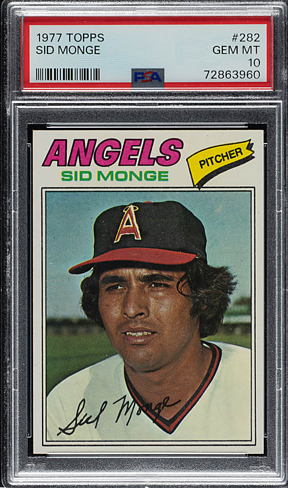 1977 Topps #282 Sid Monge PSA GEM MINT 10