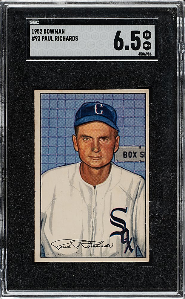 1952 Bowman #93 Paul Richards SGC EX/NM+ 6.5