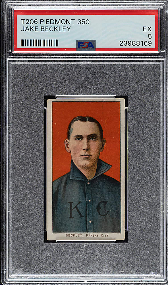1909-1911 T206 White Border Jake Beckley PSA EX 5