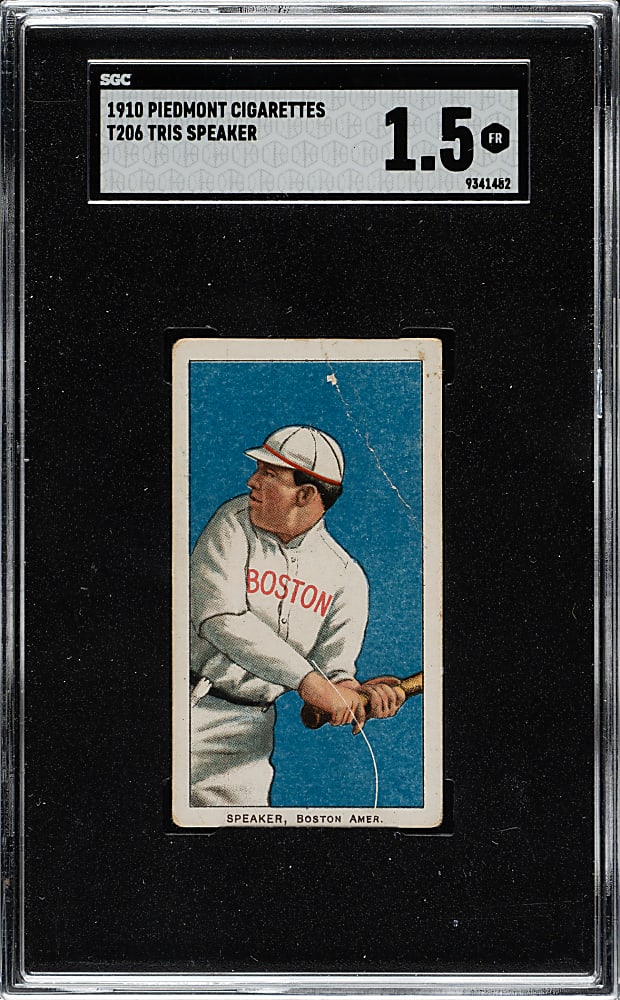 1909-1911 T206 White Border Tris Speaker Rookie SGC FAIR 1.5