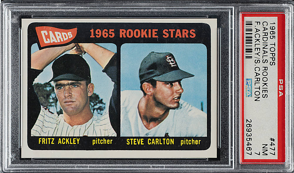 1965 Topps #477 Steve Carlton Rookie PSA NM 7