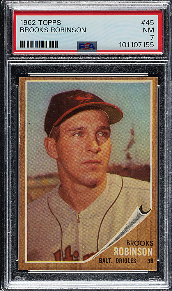1962 Topps #45 Brooks Robinson PSA NM 7
