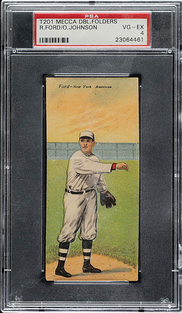 1911 T201 Mecca Double Folders Ford/Johnson PSA VG-EX 4