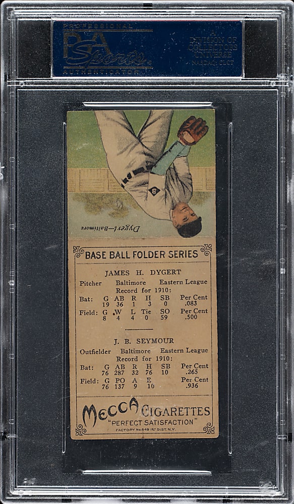 1911 T201 Mecca Double Folder Seymour/Dygert PSA VG-EX 4