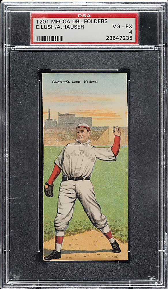 1911 T201 Mecca Double Folder Lush/Hauser PSA VG-EX 4