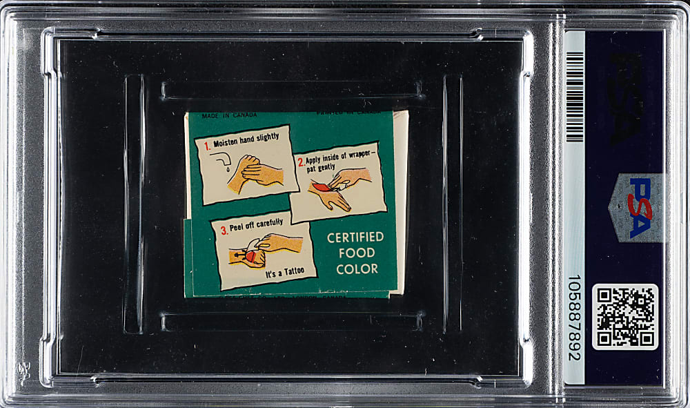 1960 O-Pee-Chee Tattoo Ernie Banks Unopened Pack PSA NM-MT 8