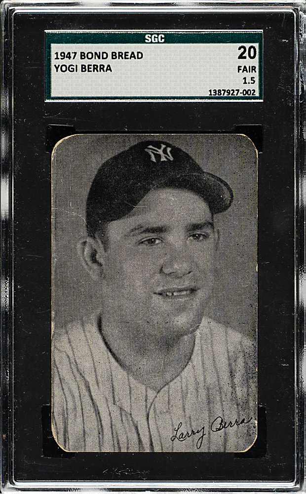 1947 Bond Bread Yogi Berra Rookie SGC FAIR 20