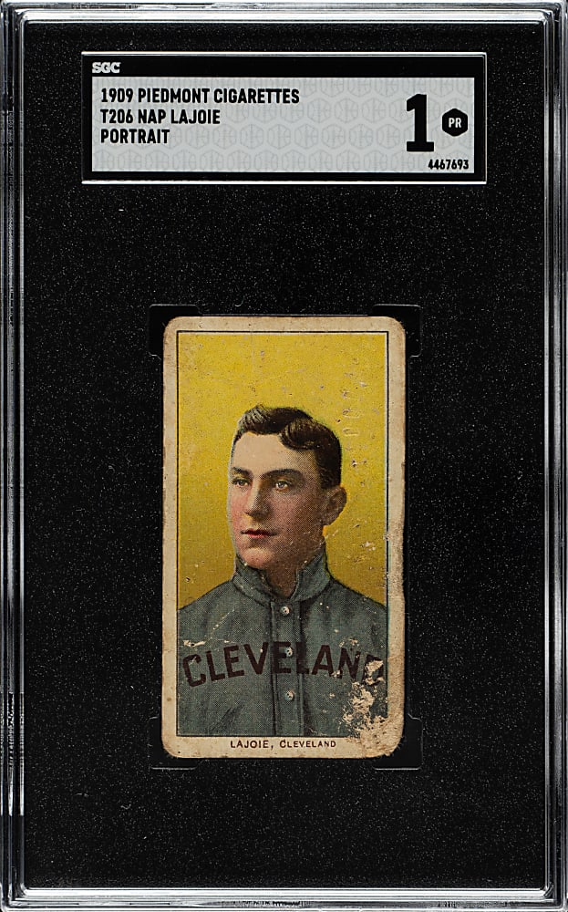 1909-1911 T206 White Border Nap Lajoie Portrait SGC POOR 1