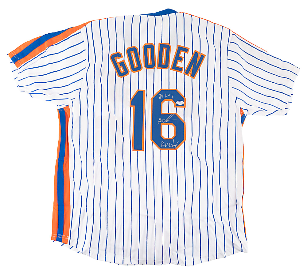 Dwight Gooden Signed New York Mets Jersey with "84 R.O.Y" and "86 W.S. Champs" Inscriptions - PSA/DNA